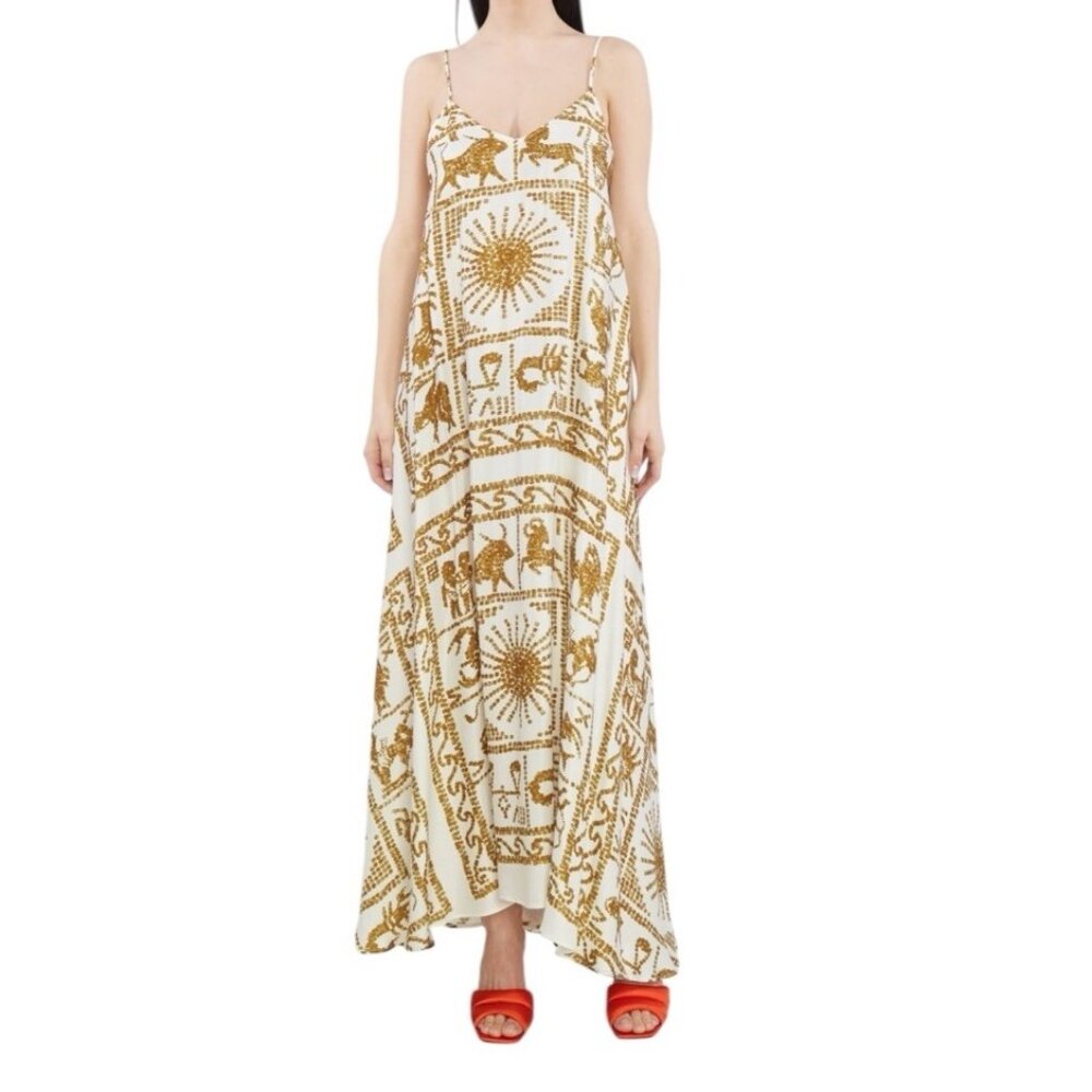 NWT Beatrice b Zodiac Slip Dress  6 European summer vacation Maxi Beach Italian